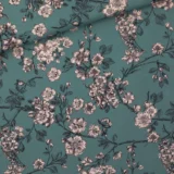 French Terry cherry blossom bleu vert_webp 800pi French Terry cherry blossom bleu-vert