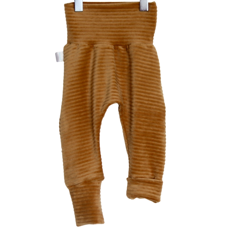 Sarouel jersey velours camel