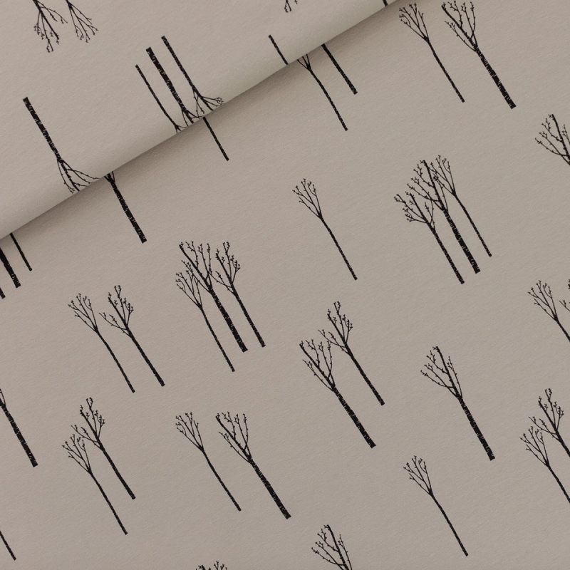 French Terry bouleau - gris château