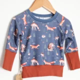 sweat bebe animaux bc marron